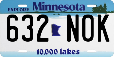 MN license plate 632NOK