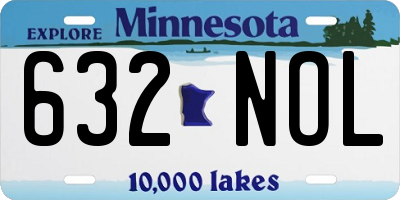 MN license plate 632NOL