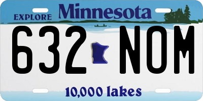 MN license plate 632NOM