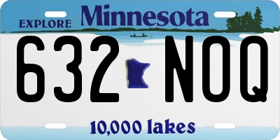 MN license plate 632NOQ