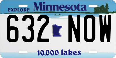 MN license plate 632NOW