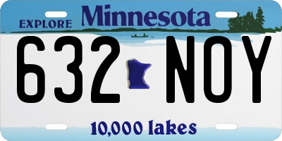 MN license plate 632NOY