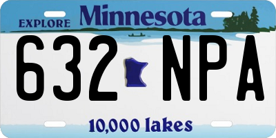 MN license plate 632NPA