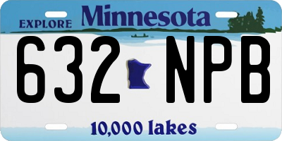 MN license plate 632NPB