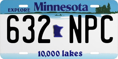 MN license plate 632NPC