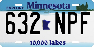 MN license plate 632NPF