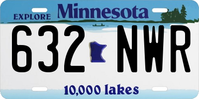 MN license plate 632NWR