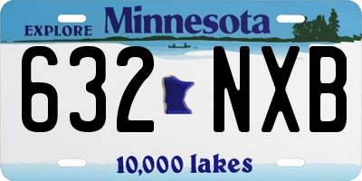 MN license plate 632NXB