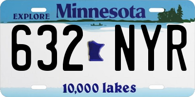 MN license plate 632NYR