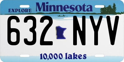 MN license plate 632NYV