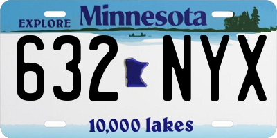 MN license plate 632NYX