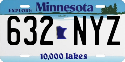 MN license plate 632NYZ