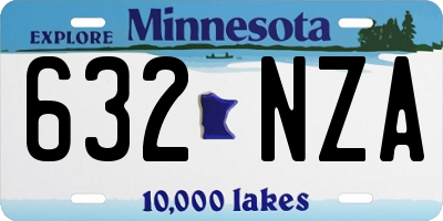 MN license plate 632NZA