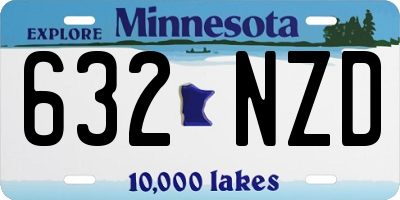 MN license plate 632NZD