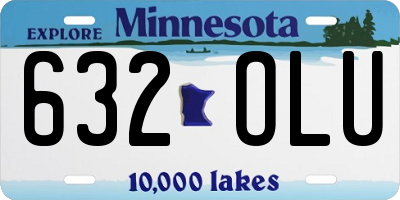 MN license plate 632OLU