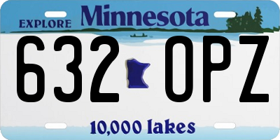 MN license plate 632OPZ