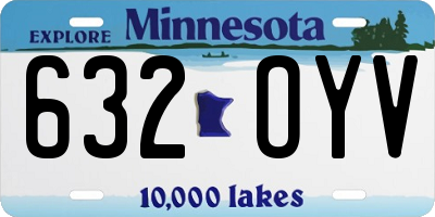 MN license plate 632OYV