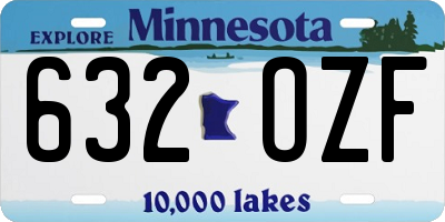 MN license plate 632OZF