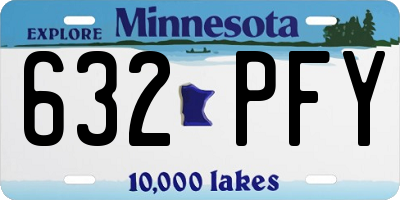MN license plate 632PFY