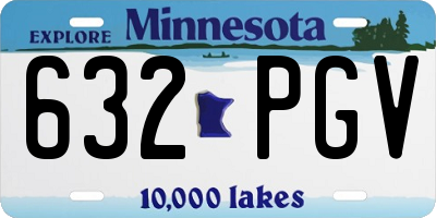 MN license plate 632PGV