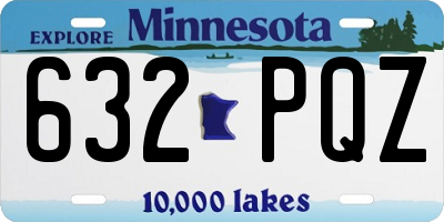 MN license plate 632PQZ
