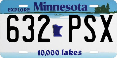 MN license plate 632PSX