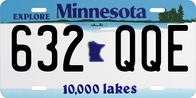 MN license plate 632QQE
