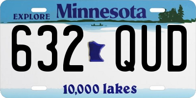 MN license plate 632QUD