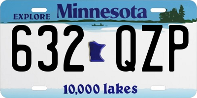 MN license plate 632QZP