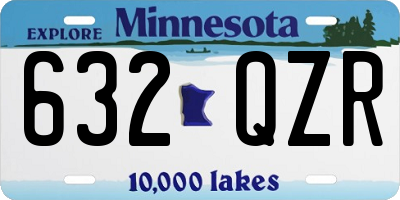 MN license plate 632QZR