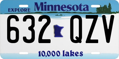MN license plate 632QZV
