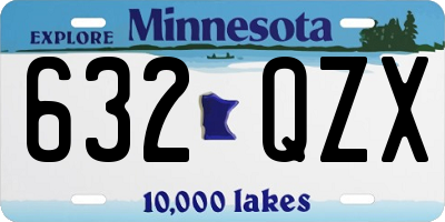 MN license plate 632QZX