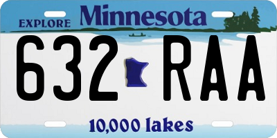 MN license plate 632RAA