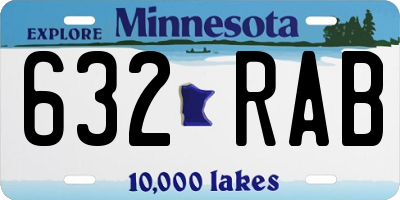 MN license plate 632RAB