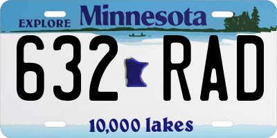 MN license plate 632RAD