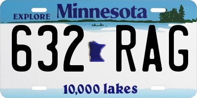 MN license plate 632RAG