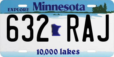 MN license plate 632RAJ