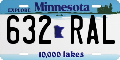 MN license plate 632RAL
