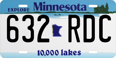 MN license plate 632RDC