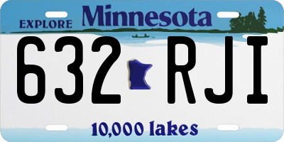 MN license plate 632RJI