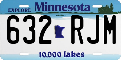 MN license plate 632RJM
