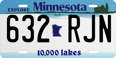 MN license plate 632RJN