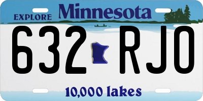 MN license plate 632RJO