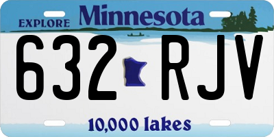 MN license plate 632RJV