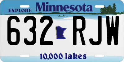 MN license plate 632RJW
