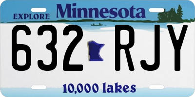 MN license plate 632RJY