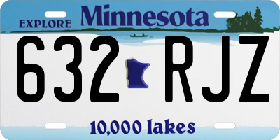 MN license plate 632RJZ
