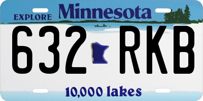 MN license plate 632RKB