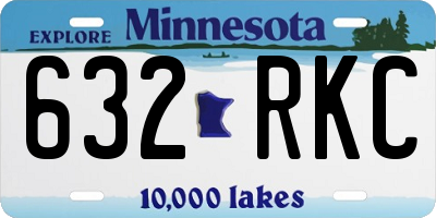 MN license plate 632RKC