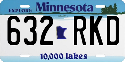 MN license plate 632RKD